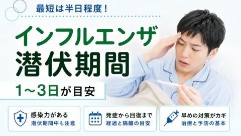 インフルエンザ潜伏期間はどれくらいか!最短の期間や大人と子供の症状を解説